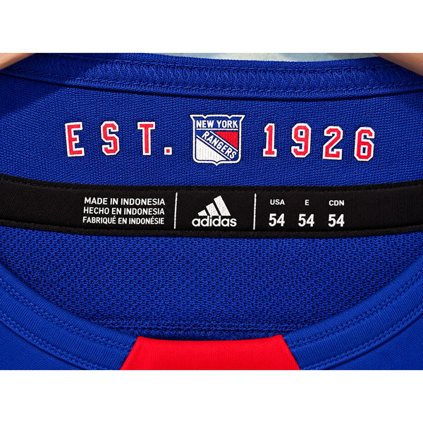New York Rangers Adidas Primegreen Authentic Home Jersey Blue Blank Sz 54 XL NHL