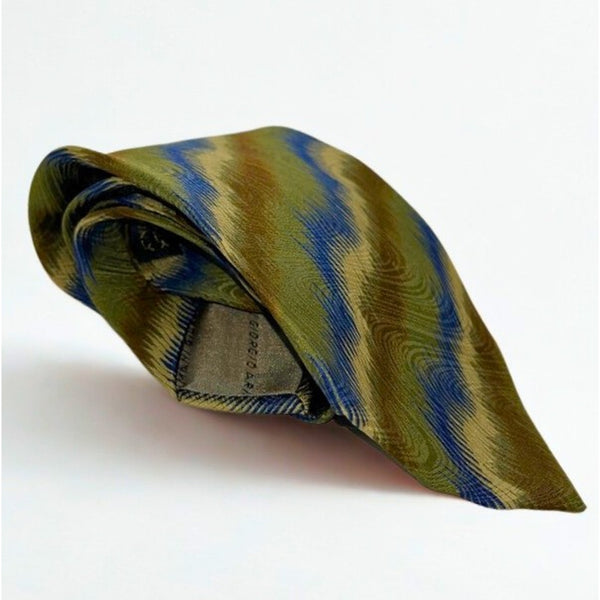Giorgio Armani Cravatte 100% Silk Tie Abstract Pattern Made in Italy