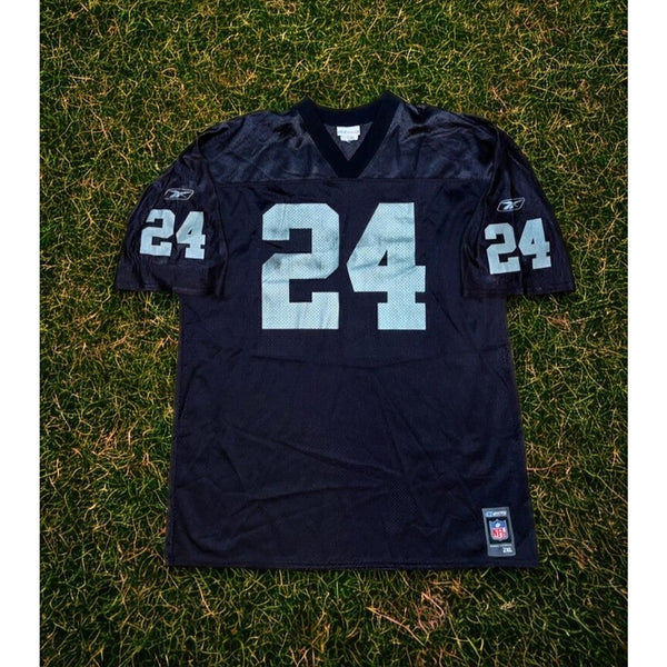 Oakland Raiders Charles Woodson #24 Jersey Reebok NFL 2XL Black VTG