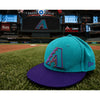 Arizona Diamondbacks New Era 59FIFTY Fitted Hat Retro Two Tone Teal Purple 7 3/8