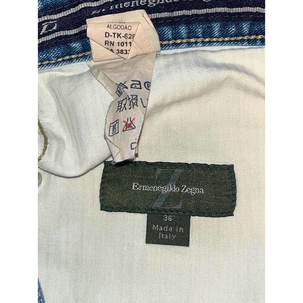 Ermenegildo Zegna Men’s Straight Fit Blue Jeans 36x29 Made in Italy Cotton Denim