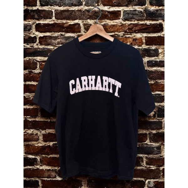 Carhartt WIP S/S University T-Shirt Mens Large Black Logo Graphic Cotton Tee