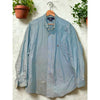 Ralph Lauren Yarmouth Dress Shirt Sz. 17 34 Blue Button Down 100% Cotton Vintage