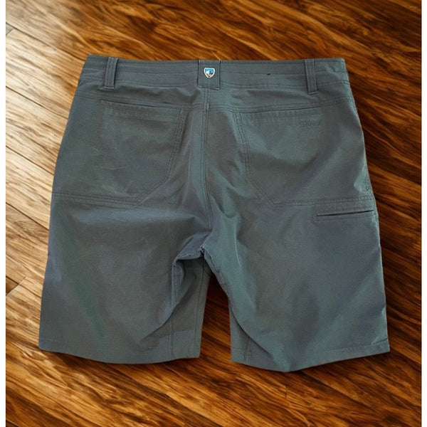 KUHL Renegade Shorts Mens 38 Gray Ripstop Hiking Outdoor Cargo Trail Stretch 8"