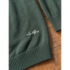 Le Alfré Crewneck Sweater Men's XL Hunter Green Cotton Elbow Patch Made Portugal