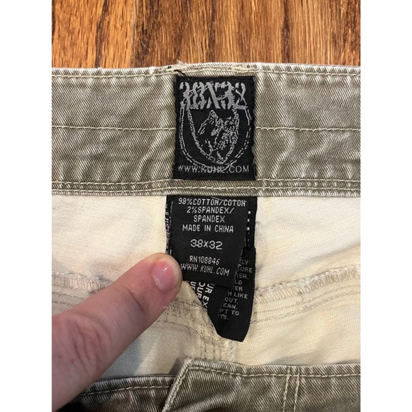 Kuhl Rydr Pants Mens 38x32 Sunfaded Patina Dye Canvas Gorpcore Outdoor Work