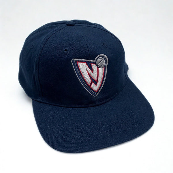 New Jersey Nets Blockhead Logo Vintage 90s Snapback Hat NBA OSFA Taiwan EUC