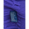 Polo Ralph Lauren Purple Silk Cashmere Cable Knit 1/4 Zip Sweater Sz. M Vintage