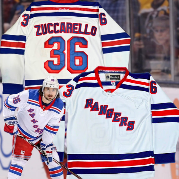 New York Rangers Mats Zuccarello Zucc Reebok CCM NHL Jersey Fight Strap Size 52