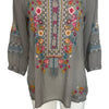 Johnny Was Bethanie Embroidered Rayon Floral Tunic Top Women Size 2XL C28318-4