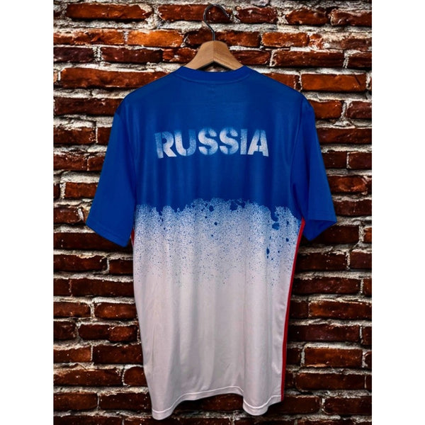 Russia Euro 2016 Away Pre-Match Training Jersey Adidas Climacool Blue White XL