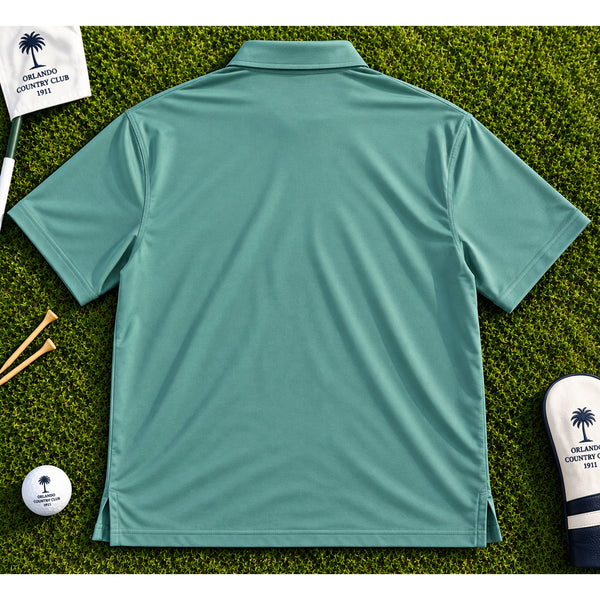 Peter Millar Summer Comfort Orlando Country Club Golf Polo Sz. XL Green Stretch