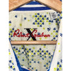 Robert Graham Bees Print Shirt 3XL White Blue Yellow Tailored Fit Short Sleeve