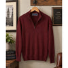 Charles Tyrwhitt Merino Wool 1/4 Zip Sweater Mens S Burgundy Extra Fine Pullover