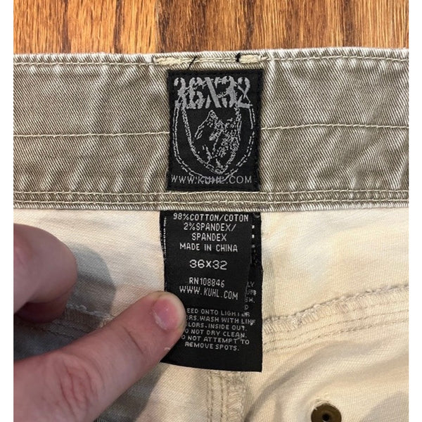 Kuhl Rydr Pants Mens 36x32 Sunfaded Gray Patina Dye Canvas Gorpcore Outdoor Work