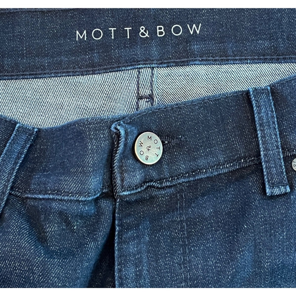 Mott & Bow Crosby Jeans Mens 33x34 Navy Blue Slim Stretch Denim Dark Wash