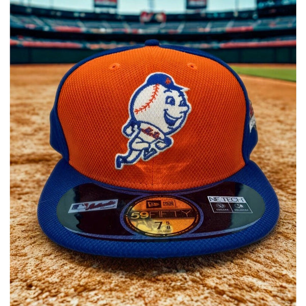 New York Mets Mr Met 2015 Postseason New Era 59FIFTY Fitted Hat Size 7 5/8 NWT