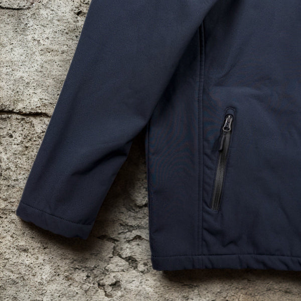 Lidl Employee Softshell Jacket XL Navy Blue Full Zip Long Sleeve Pockets EUC