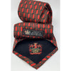 Paolo Gucci Silk Tie Vintage Made in Italy Red Geometric Equestrian 100% Silk