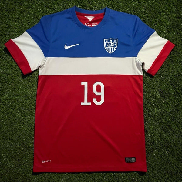 Graham Zusi USA Soccer Jersey Nike 2014 World Cup Bomb Pop Red Blue Size L