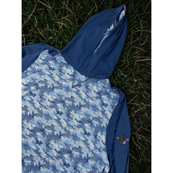 Johnnie-O Dash Performance Hoodie XL Lake Blue Green Brook Golf Club NJ NWOT