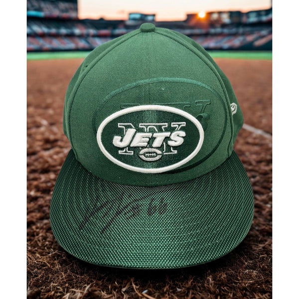 New York Jets Joe Tippmann Signed 59FIFTY Fitted Hat 7 3/4 Stadium Shadow Green