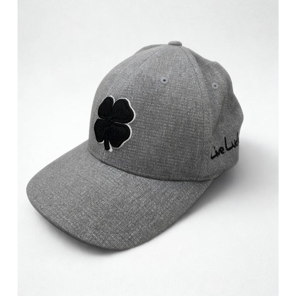 Black Clover Hat Cap Size L/XL Flex Fitted Gray Live Lucky EUC