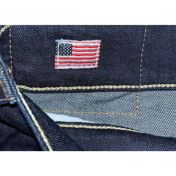 True Religion Ricky Straight Jeans Wanted Man Dark Wash Men's 42x34 Stretch USA