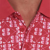 Robert Graham Baritone Clubhouse Golf Polo Shirt Mens M Red Pink Performance NWT