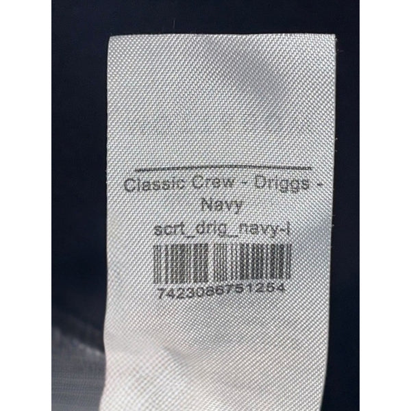 Mott & Bow Driggs Navy Blue Classic Crew T-Shirt Men's Large 100% Cotton EUC