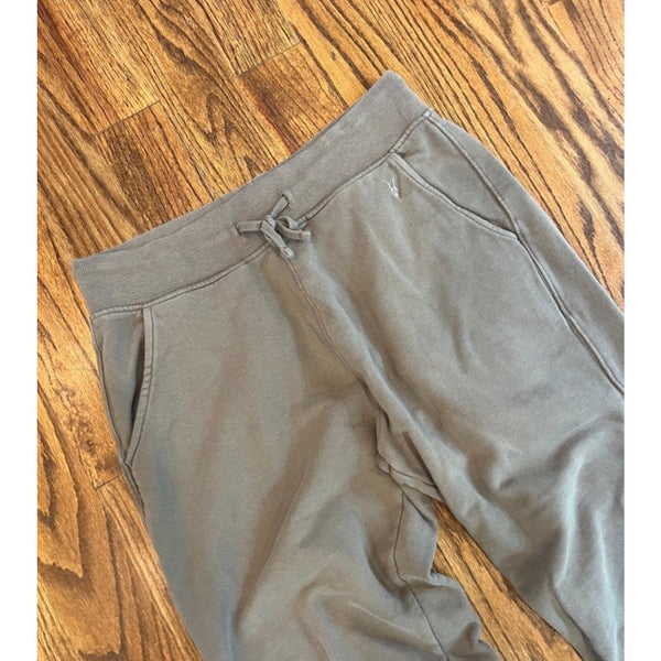 AllSaints Raven Sweatpants Mens Large Taupe Joggers Organic Cotton Made Turkey