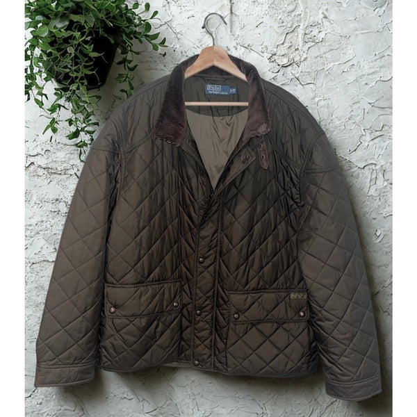 Polo Ralph Lauren Beaton Quilted Field Jacket Olive 2XB Big & Tall NWOT