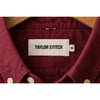 Taylor Stitch The Jack Oxford Shirt Men's 2XL 46 Burgundy Organic Cotton Button