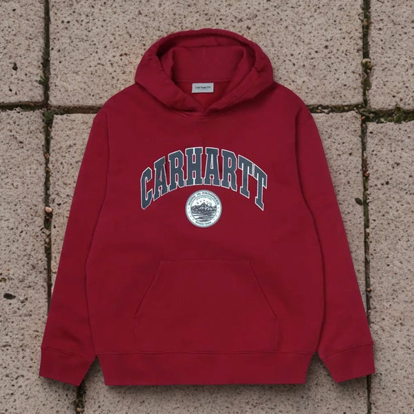 Carhartt WIP Berkeley Hoodie Arrow Red Sweatshirt Mens L Loose Fit EUC