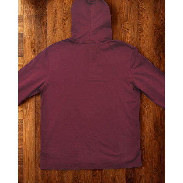 Polo Ralph Lauren Hooded T Shirt XL Maroon Big Logo Jersey Hoodie Tee Preppy