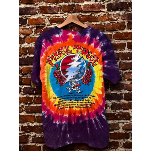 Grateful Dead Dead & Company Final Tour 2023 Tie Dye T-Shirt Men's L Authentic