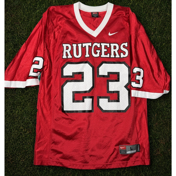 Rutgers Nike Football Jersey Brian Leonard 23 Mens Large Authentic Red Vintage