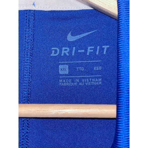 Nike Duke Blue Devils Basketball Team Issued Dri-FIT Polo Shirt Blue 2XL NCAA