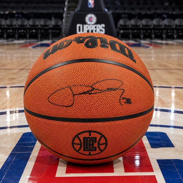 Paul George Signed Wilson NBA LA Clippers Game Ball Basketball COA Auto PG13