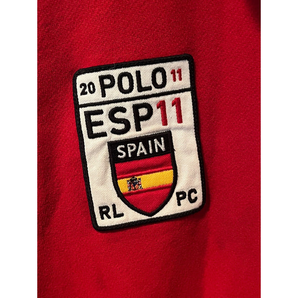 Polo Ralph Lauren Spain Big Pony Track Jacket Men's XL Red Black Full Zip Rare