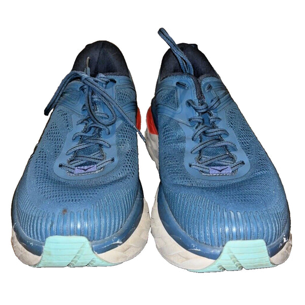 Hoka One One Bondi 7 Running Shoes Sneakers Mens Size 11.5 2E Blue Gray Athletic