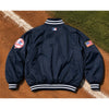 New York Yankees Majestic Authentic Dugout Jacket USA Flag Navy Sz S Vintage