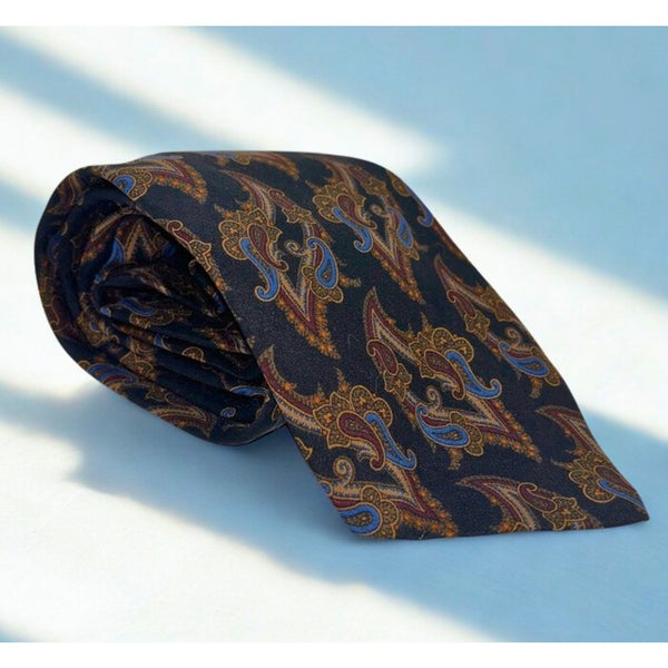 Polo Ralph Lauren Paisley Silk Tie Handmade USA Vintage Classic Mens Neckwear