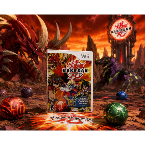Bakugan Battle Brawlers Wii 2009 Complete CIB Toys R Us Bonus Ravenoid Game