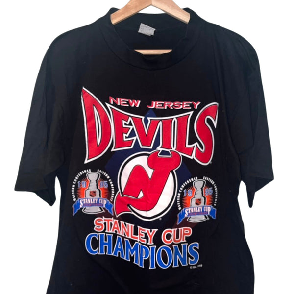 New Jersey Devils 1995 NHL Hockey Stanley Cup Champions Accord Shirt USA Sz. L