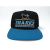 San Jose Sharks Starter Split Bar Snapback Hat Cap Vintage 90s NHL Rare Wool