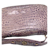 Emporio Armani Large Fold Over Leather Crocodile Embossed Bag & Change Pouch