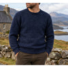 Jamieson's of Shetland Wool Sweater Men's M Navy Blue Brushed Shag Scotland