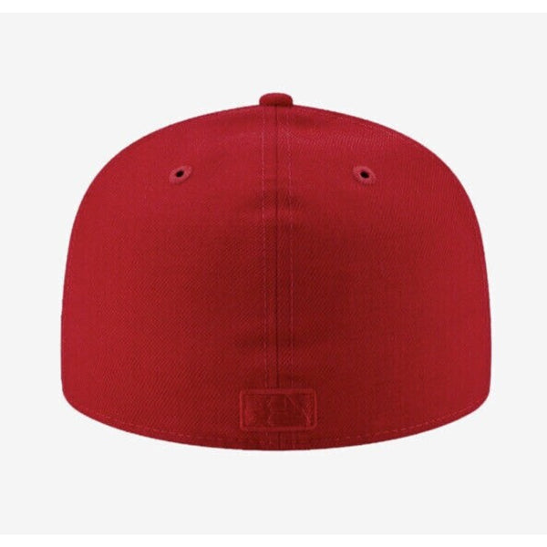 FEAR OF GOD Essentials New Era 59Fifty Fitted Hat Sz. 7 1/8 Red White Rare