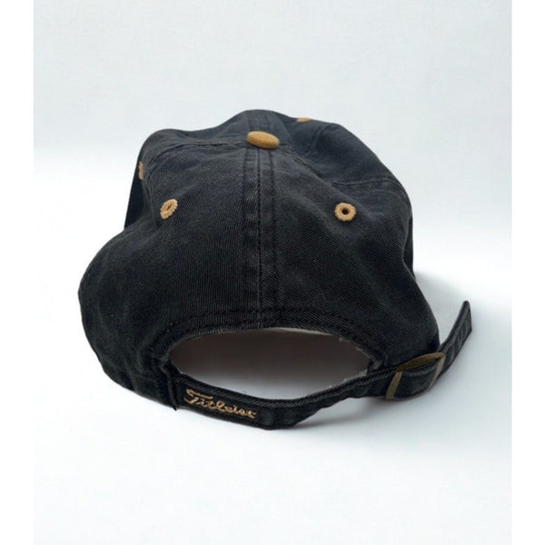 Titleist Wake Forest Hat Black Gold Adjustable Strapback Cap Sunfaded Golf